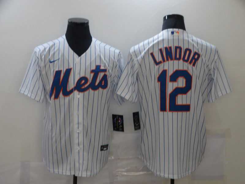 Men New York Mets 12 Lindor White Game Nike MLB Jerseys Men New York Mets 12 Lindor White Game Nike MLB Jerseys